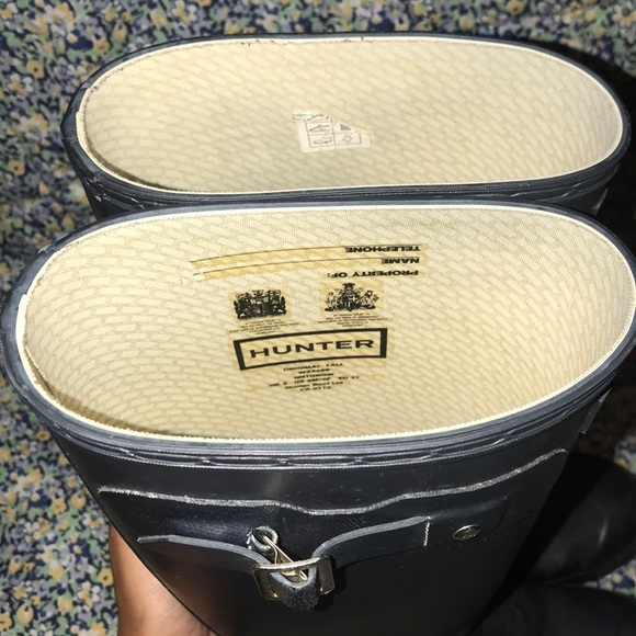 Navy Blue tall Hunter Boots - Picture 4 of 5